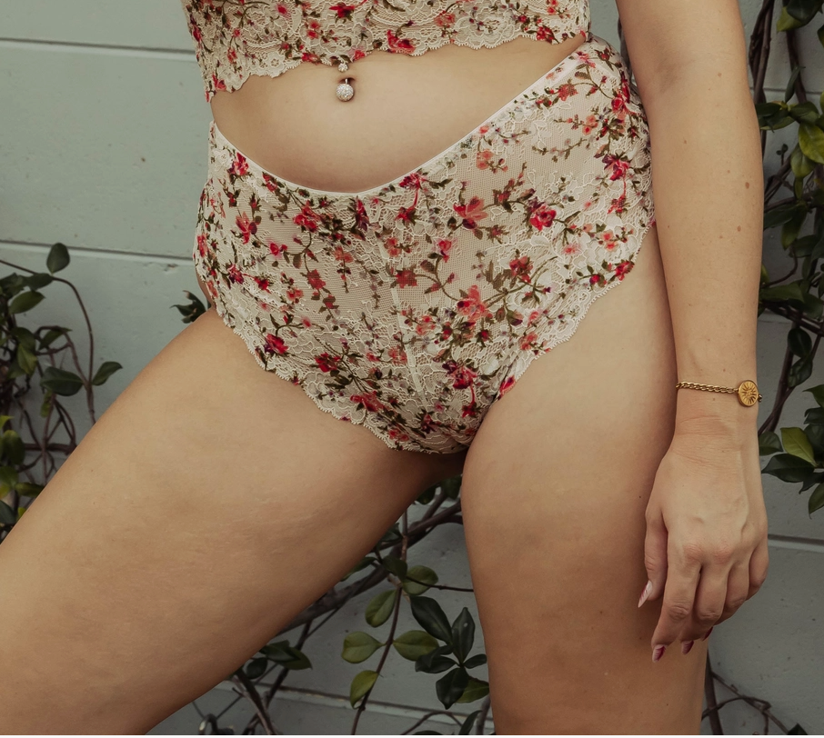 Mesh Hipster Brief - Field Lace Floral