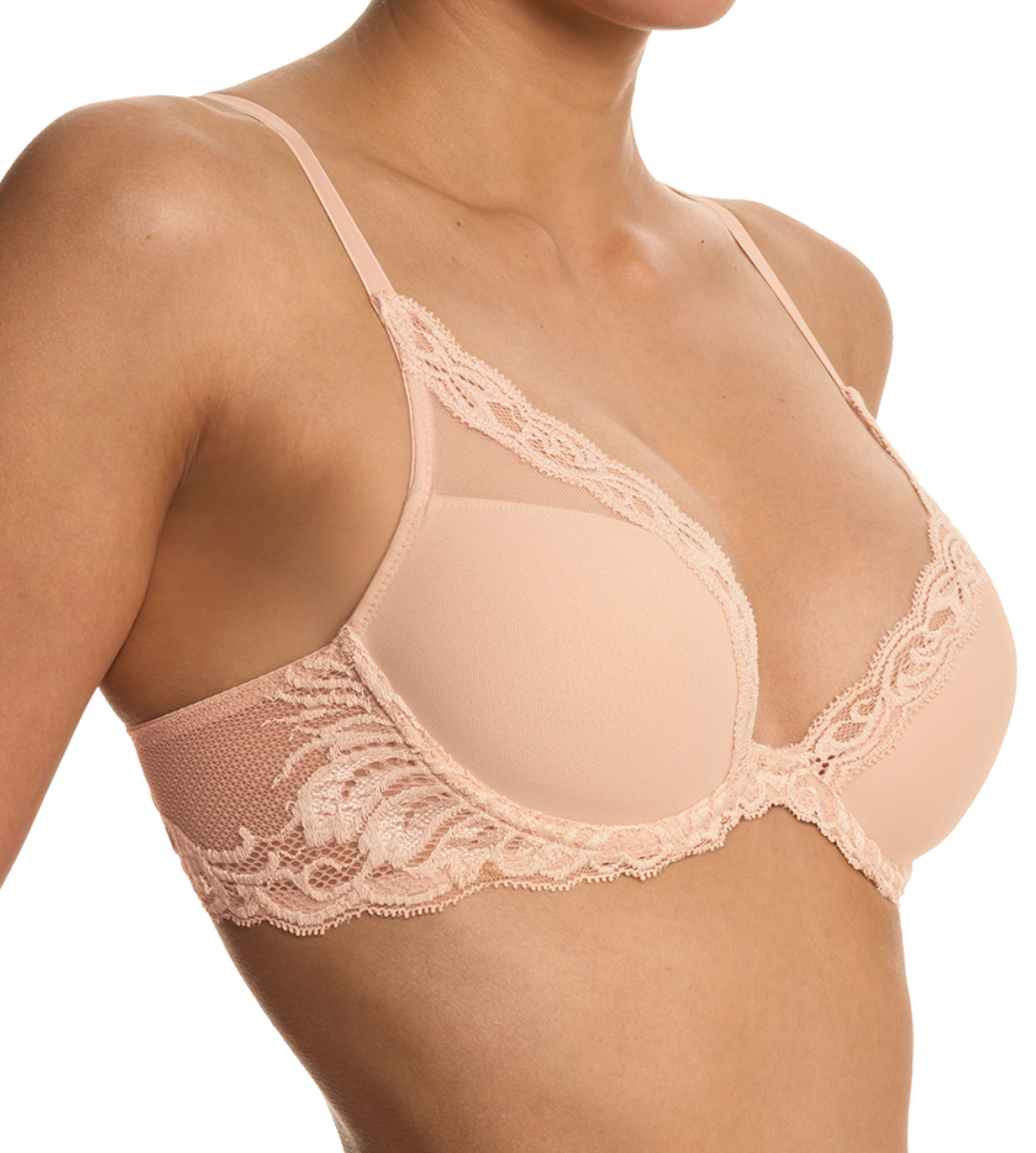 Feathers Plunge T-shirt Bra  - Cameo Rose