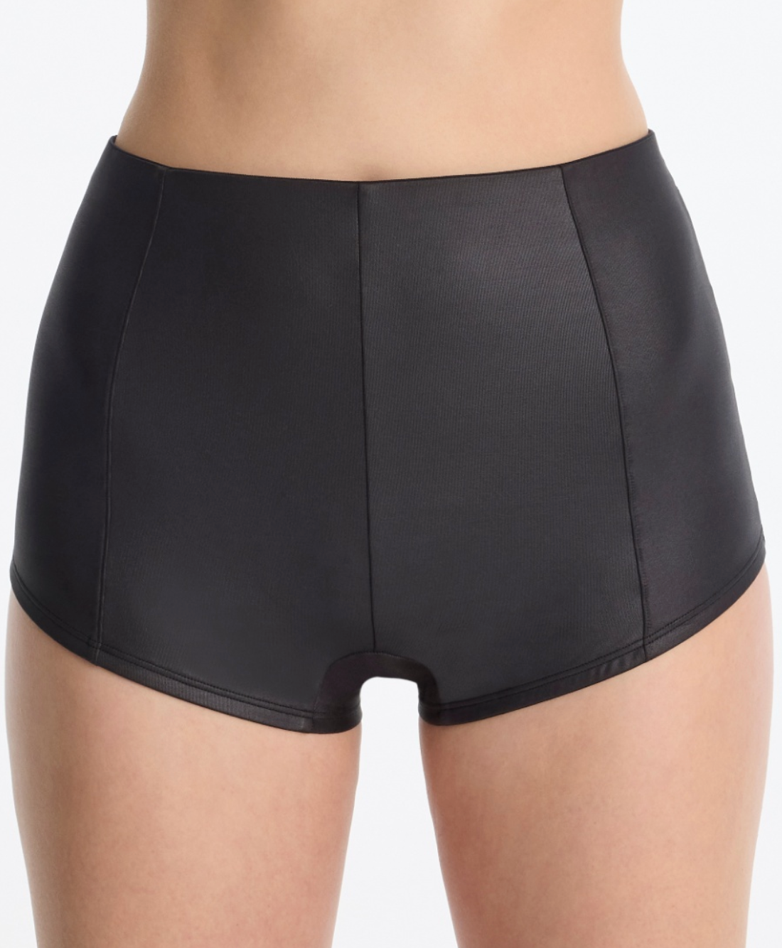 Late Night Faux Leather Hot Pant - Black
