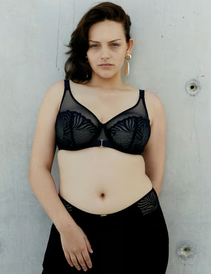 Legend Full Coverage Unlined Underwire Bra - Black