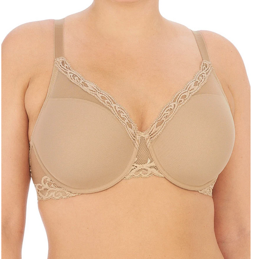 Feathers Full Figure Plunge T-shirt Bra  - Cafe