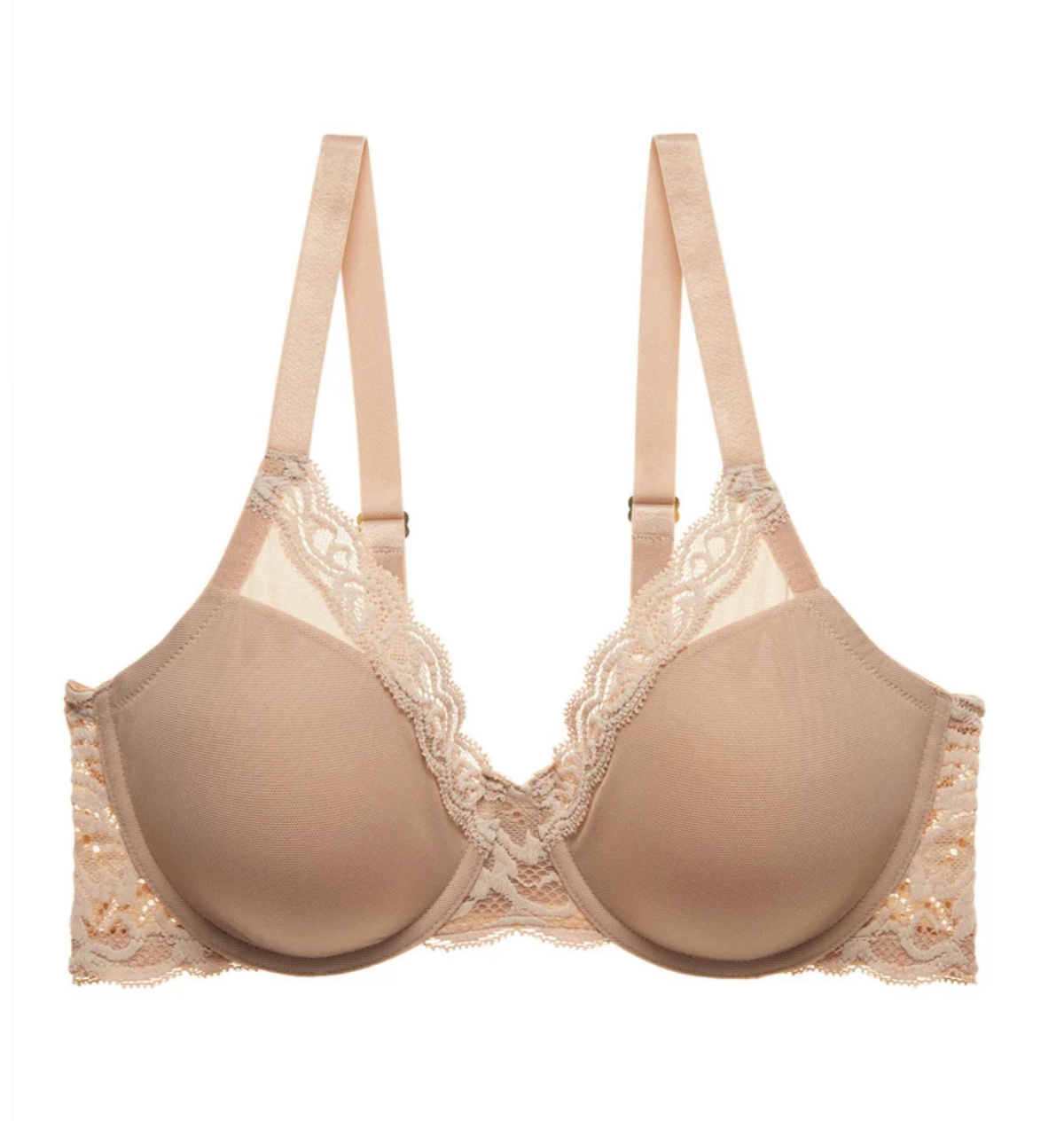 Feathers Full Figure Plunge T-shirt Bra  - Cafe