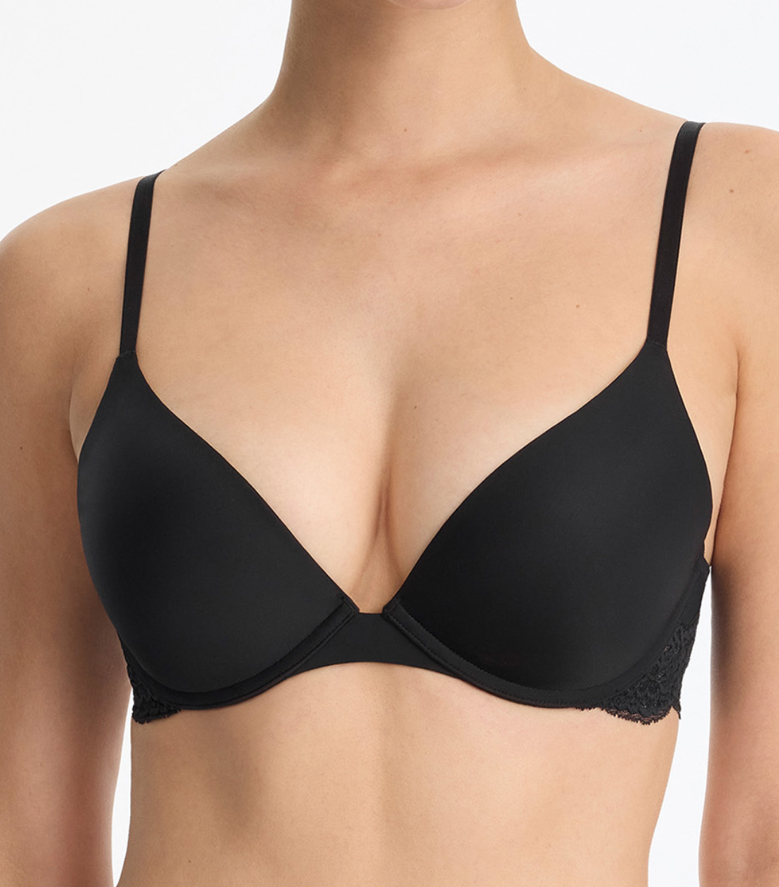 Divine  Multi-way Plunge Push-Up Bra - Black