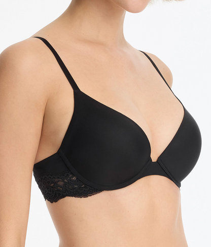 Divine  Multi-way Plunge Push-Up Bra - Black