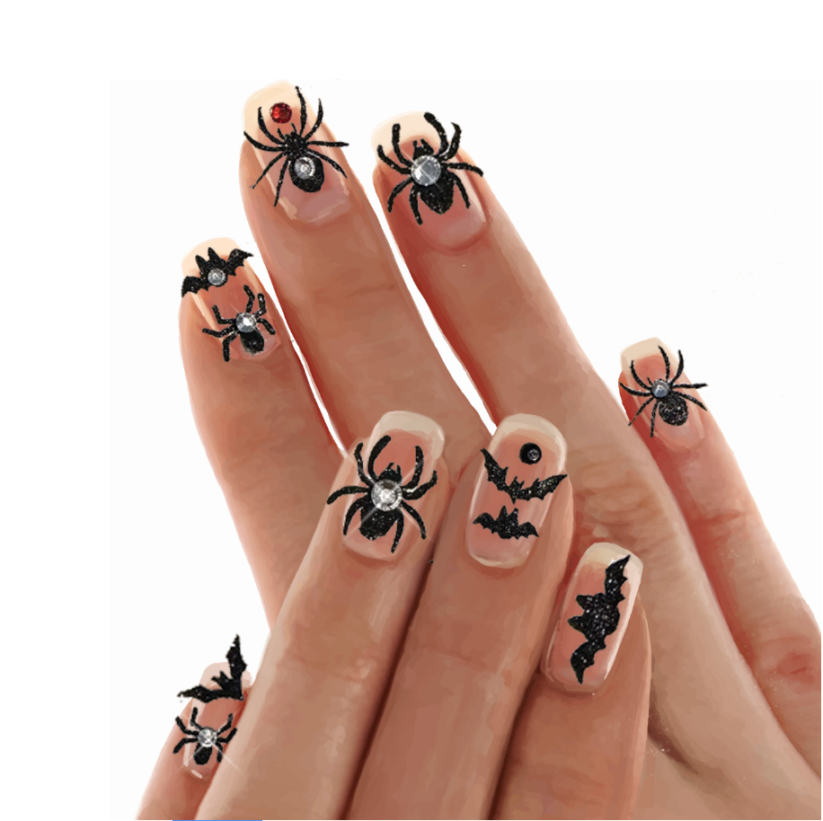 Morticia's Marvels Glitter Creepy Crawly Nail Stickers