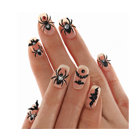 Morticia's Marvels Glitter Creepy Crawly Nail Stickers