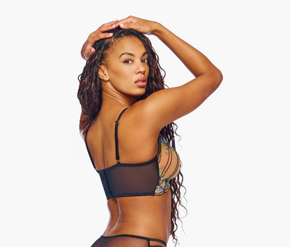 Virna Curvy Bralette - Black/Neon