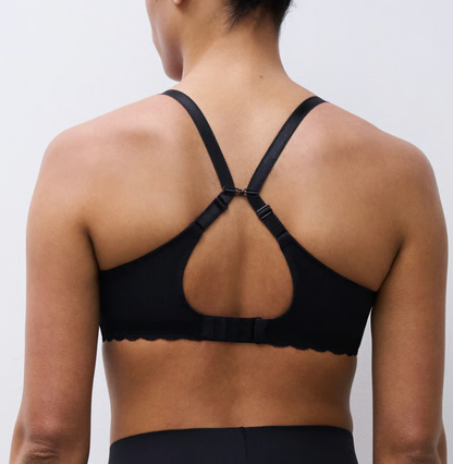 Belle Sexy Unlined Plunge Bra - Black