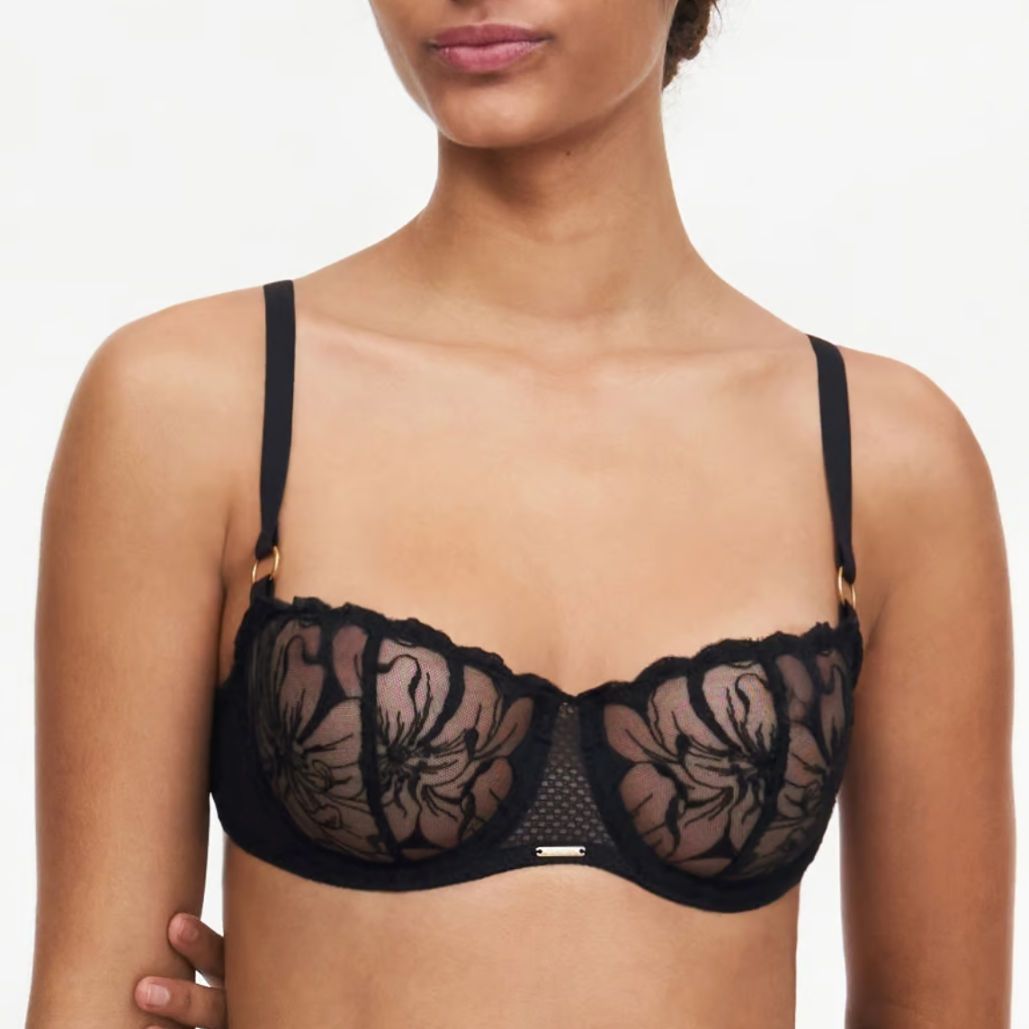 Fleurs Demi Bra - Black