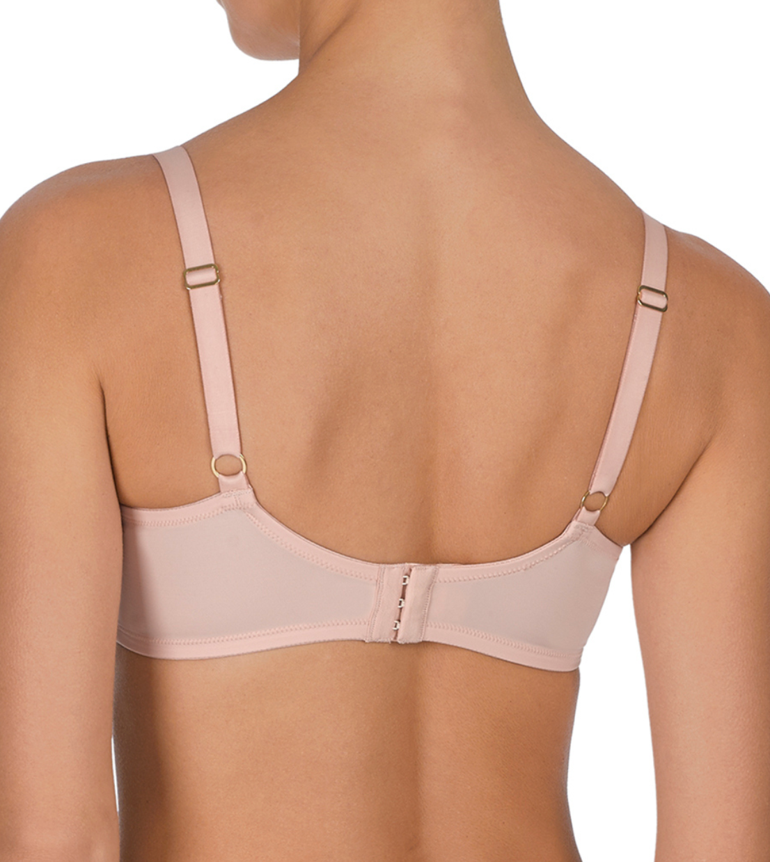 Beige bra on a white background