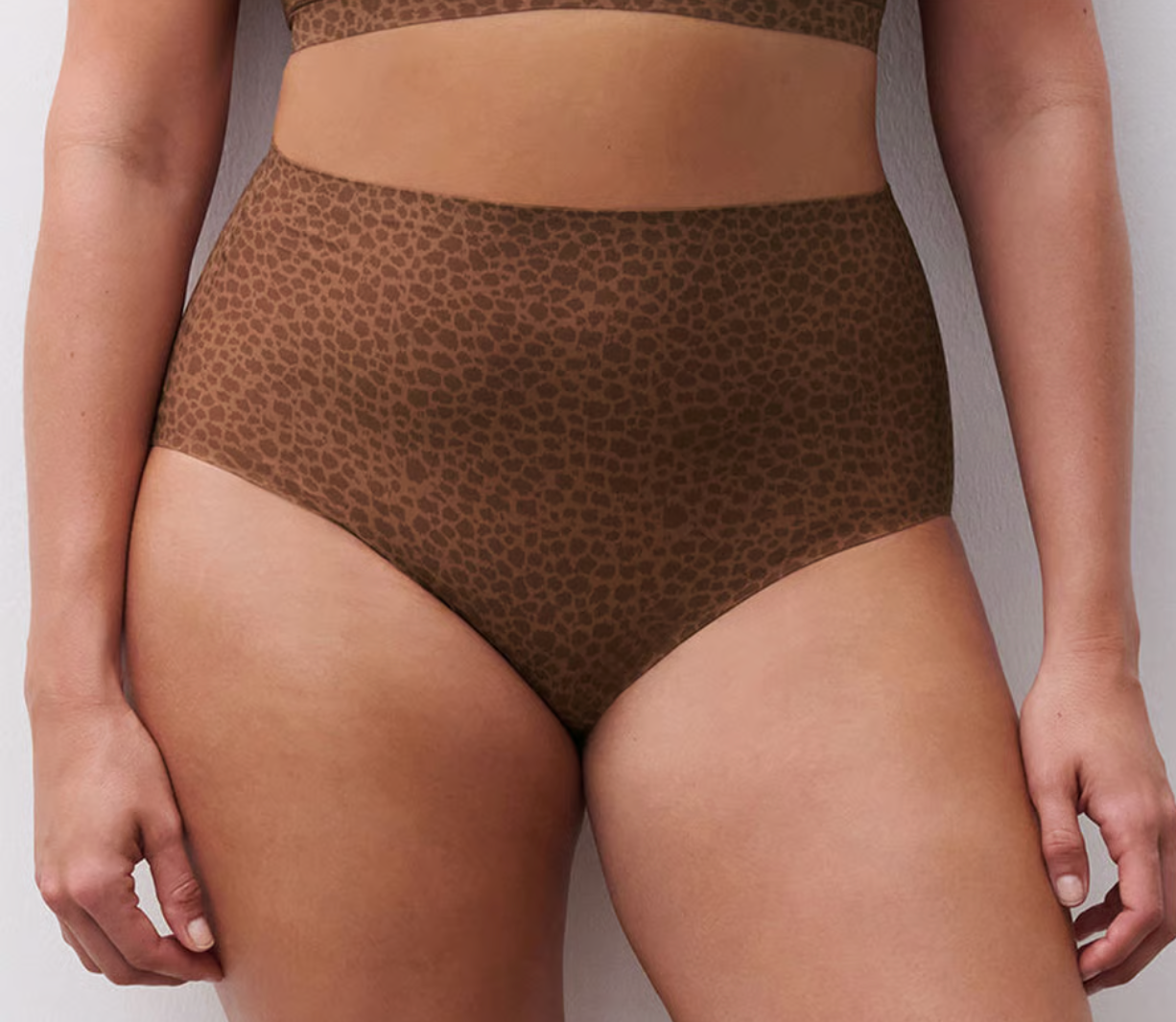 Soft Stretch High Waist Brief - Wild Brown (1X - 4X)