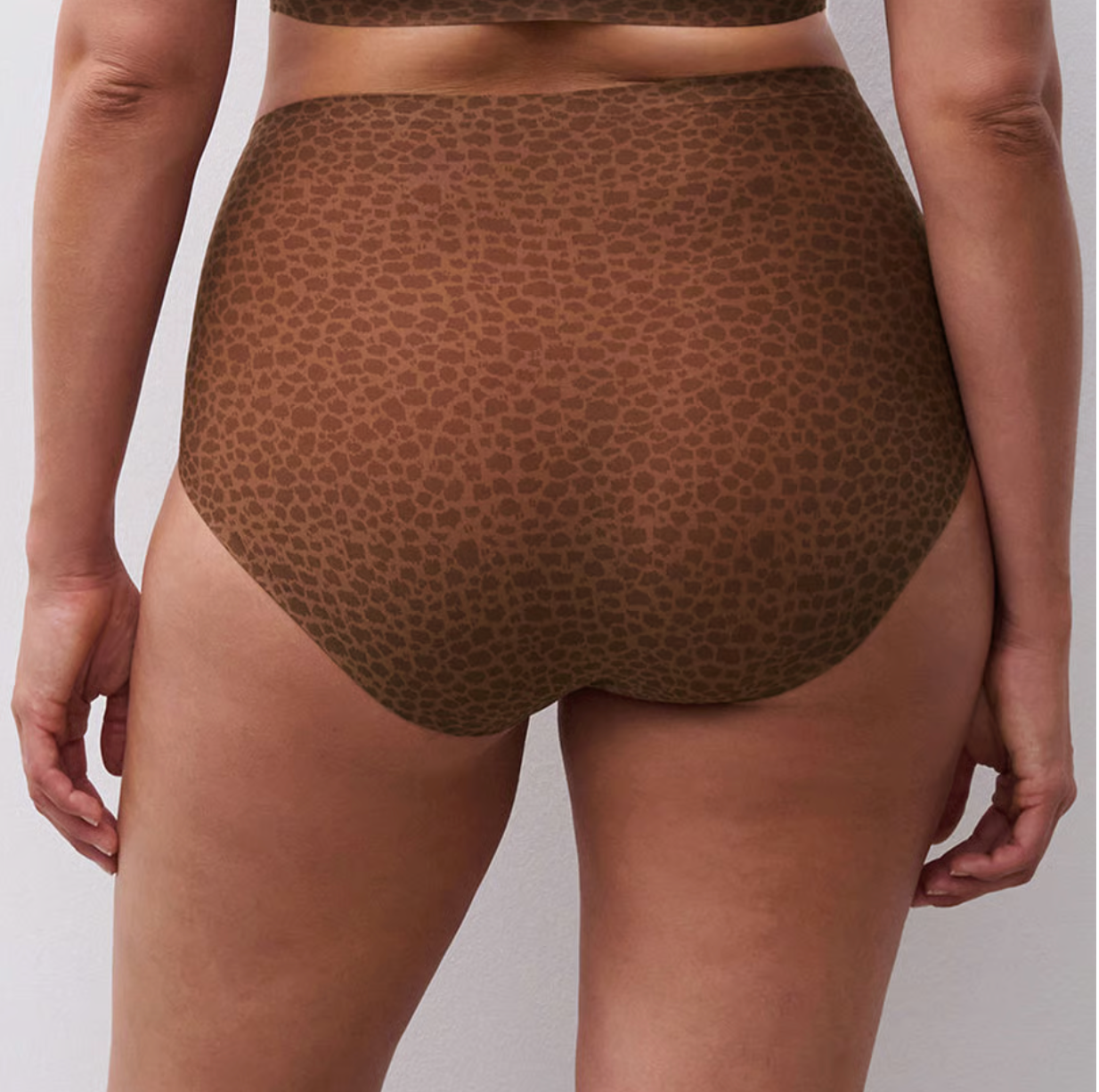 Soft Stretch High Waist Brief - Wild Brown (1X - 4X)