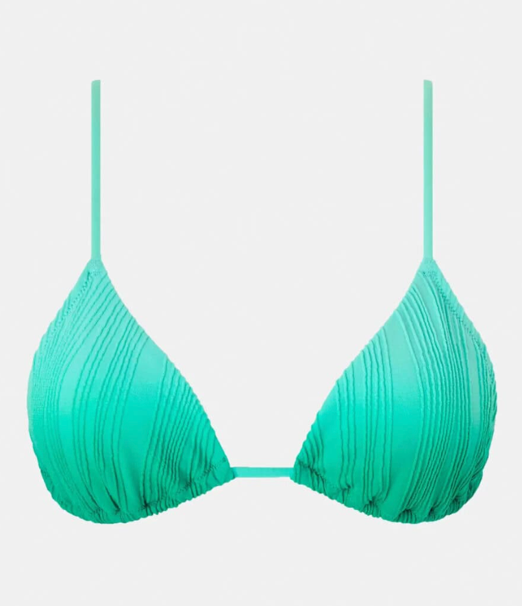 Flex Size Wireless Triangle Swim Top - Tie Dye - Lagoon Green