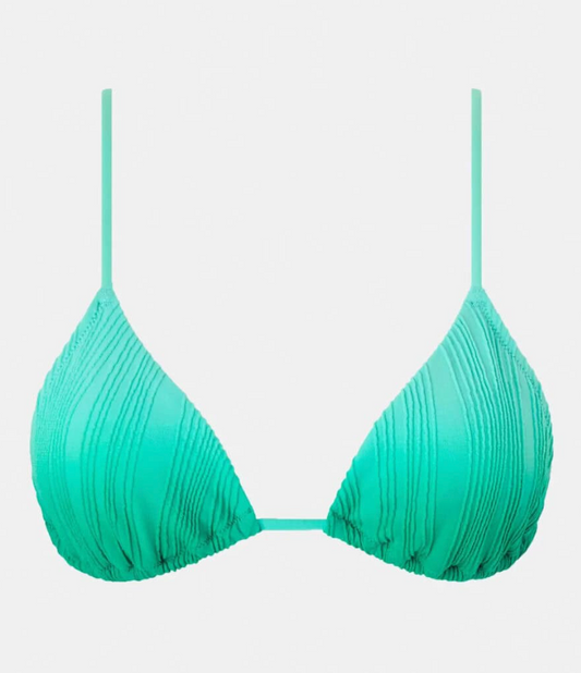 Flex Size Wireless Triangle Swim Top - Tie Dye - Lagoon Green