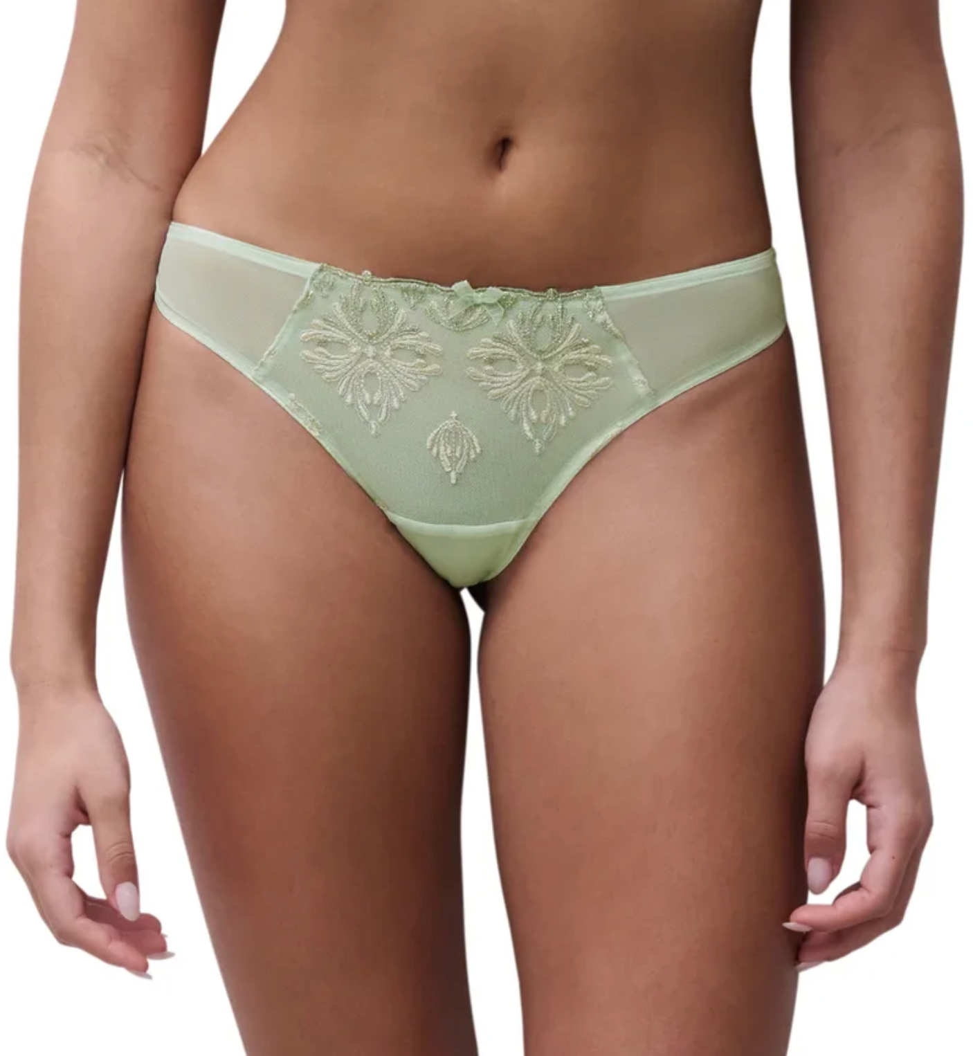 Champs Elysees Lace Thong - Powder Green