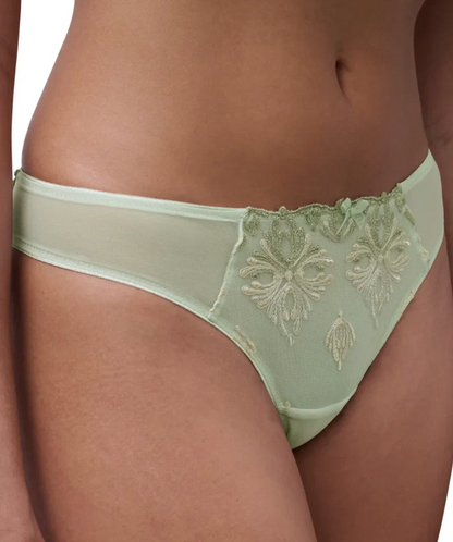 Champs Elysees Lace Thong - Powder Green