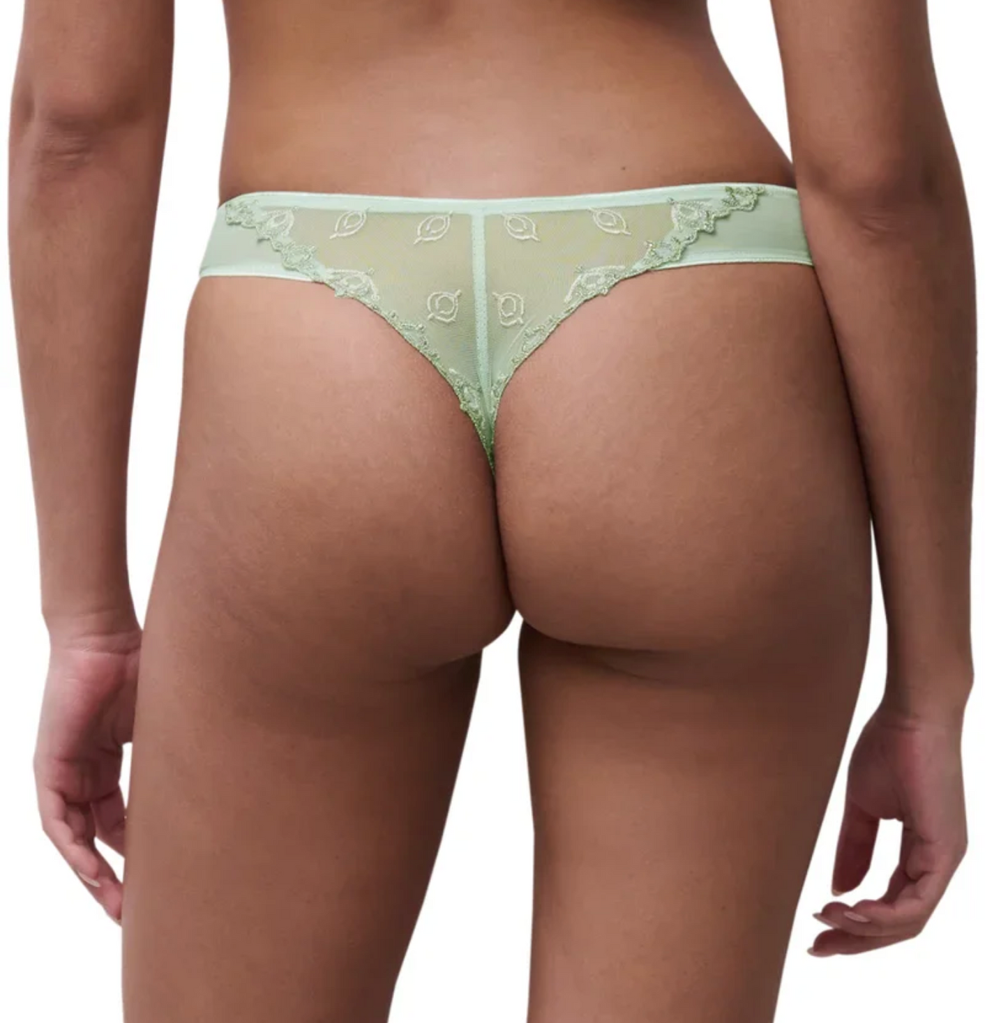 Champs Elysees Lace Thong - Powder Green