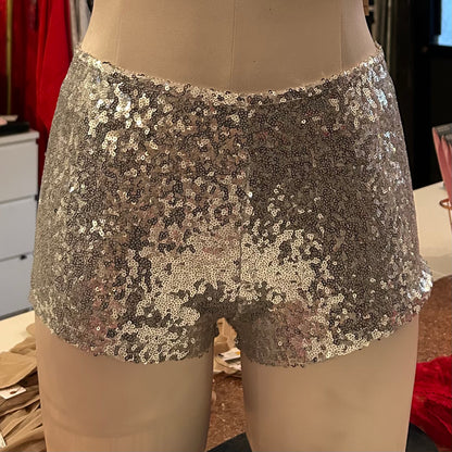 Shine On Hot Pants - Silver