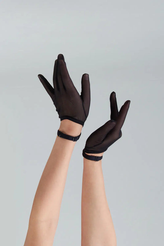 Black Mesh Rocker Gloves