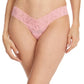 Signature Lace Low Rise Thong - Bliss Pink