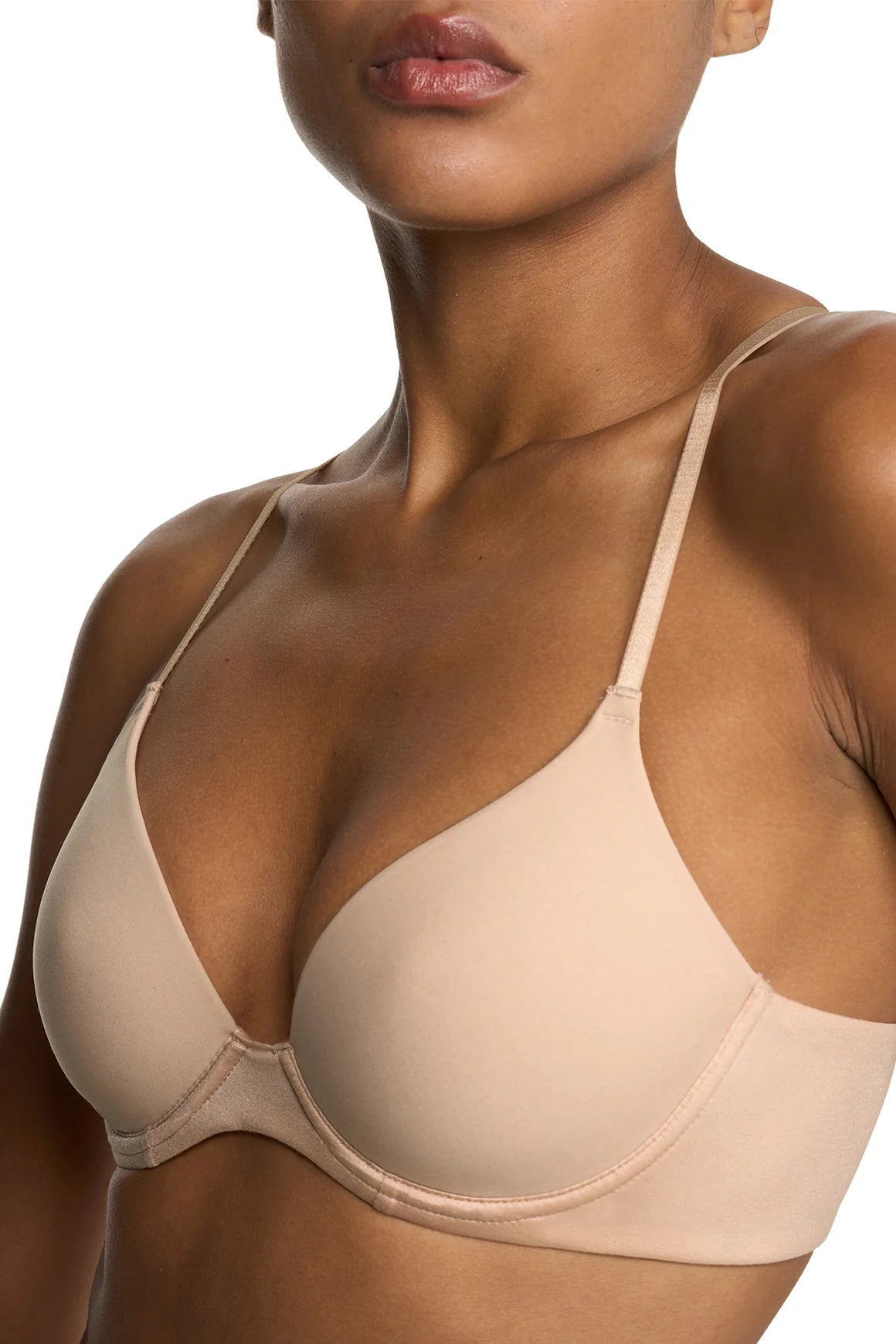 Soft Focus Convertible Demi T-Shirt Bra - Light Mocha Beige Nude