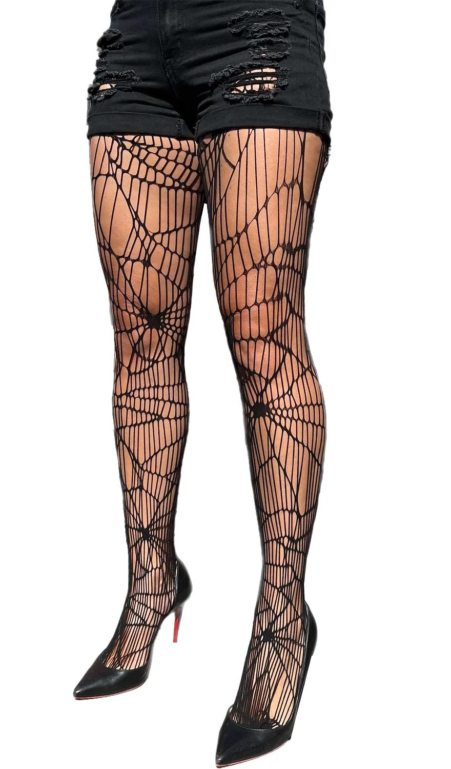 Plus size clearance spider web tights