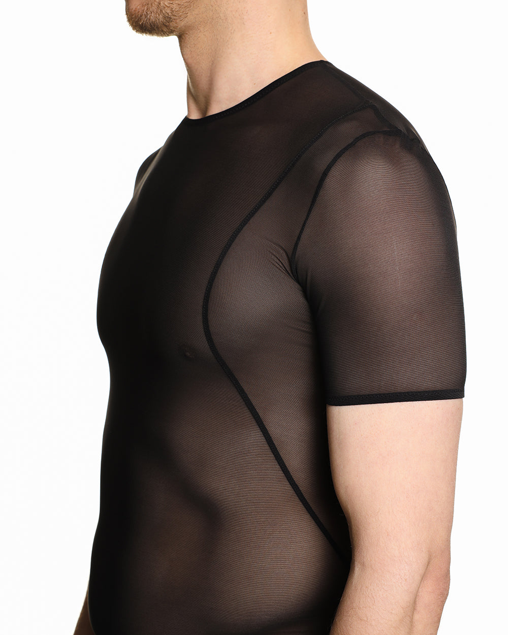 Frank - T-shirt - Black Mesh