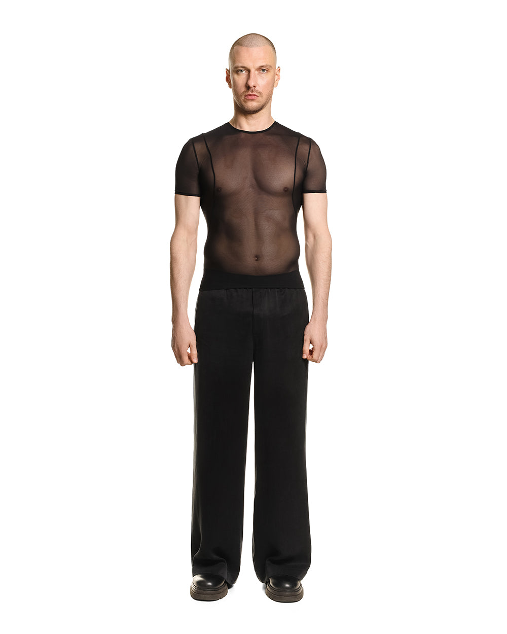 Frank - T-shirt - Black Mesh