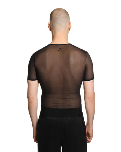 Frank - T-shirt - Black Mesh