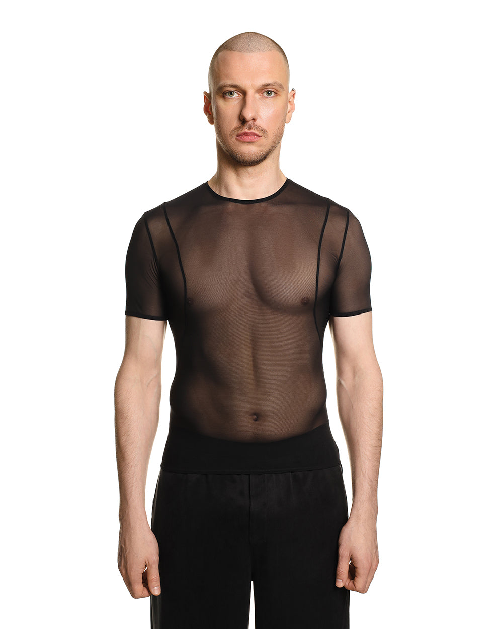 Frank - T-shirt - Black Mesh
