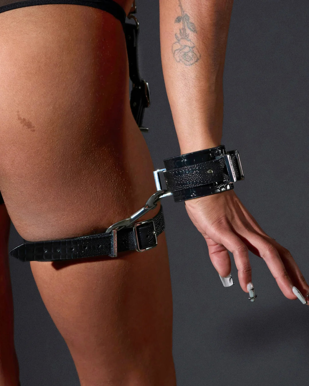 Muse Cuffs - Black Silver