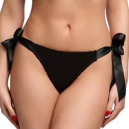 Beau Teese Side-Tie Tanga - Black