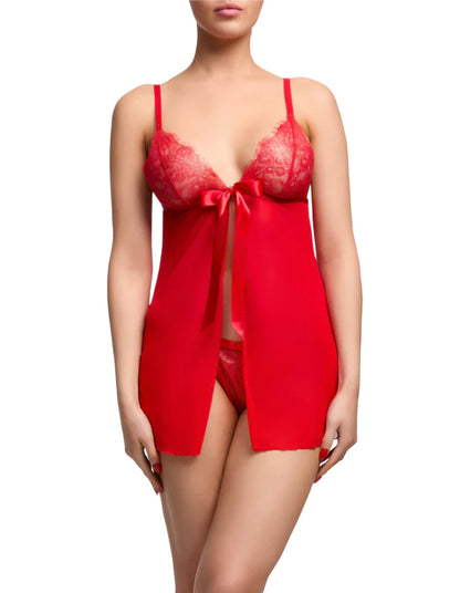 Fantacist Open Babydoll - Flame Red