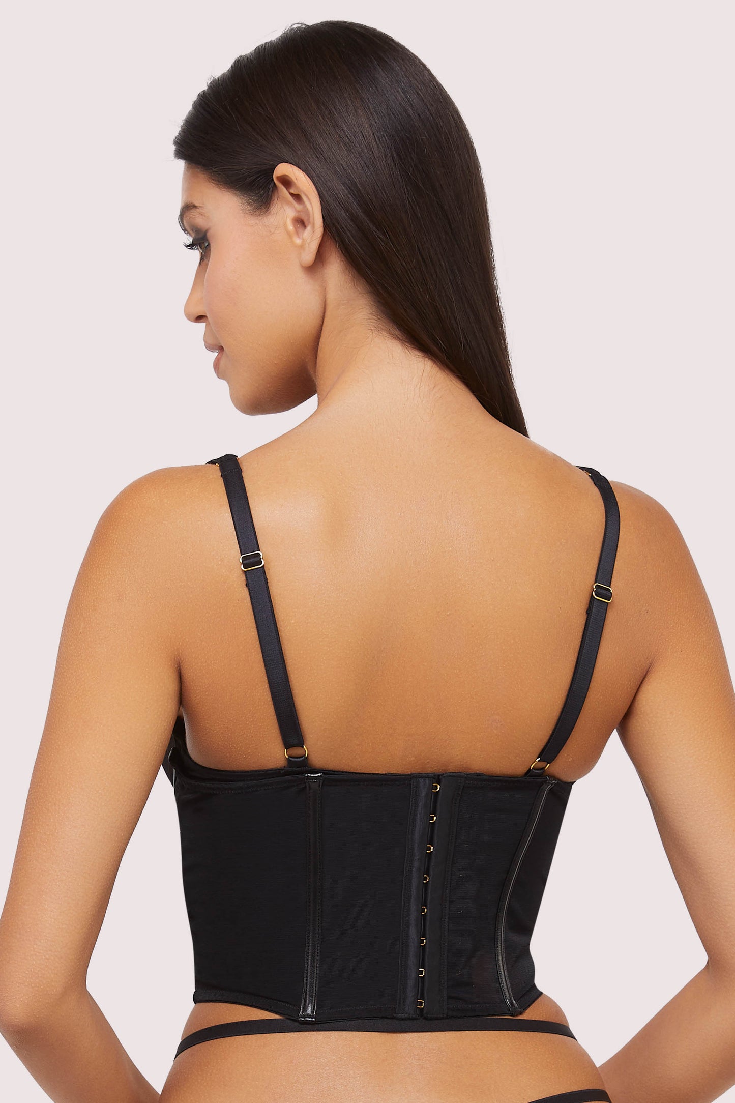 Maeve Black vegan leather underbust corset