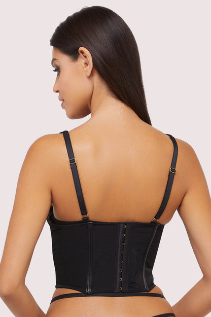 Maeve Black vegan leather underbust corset