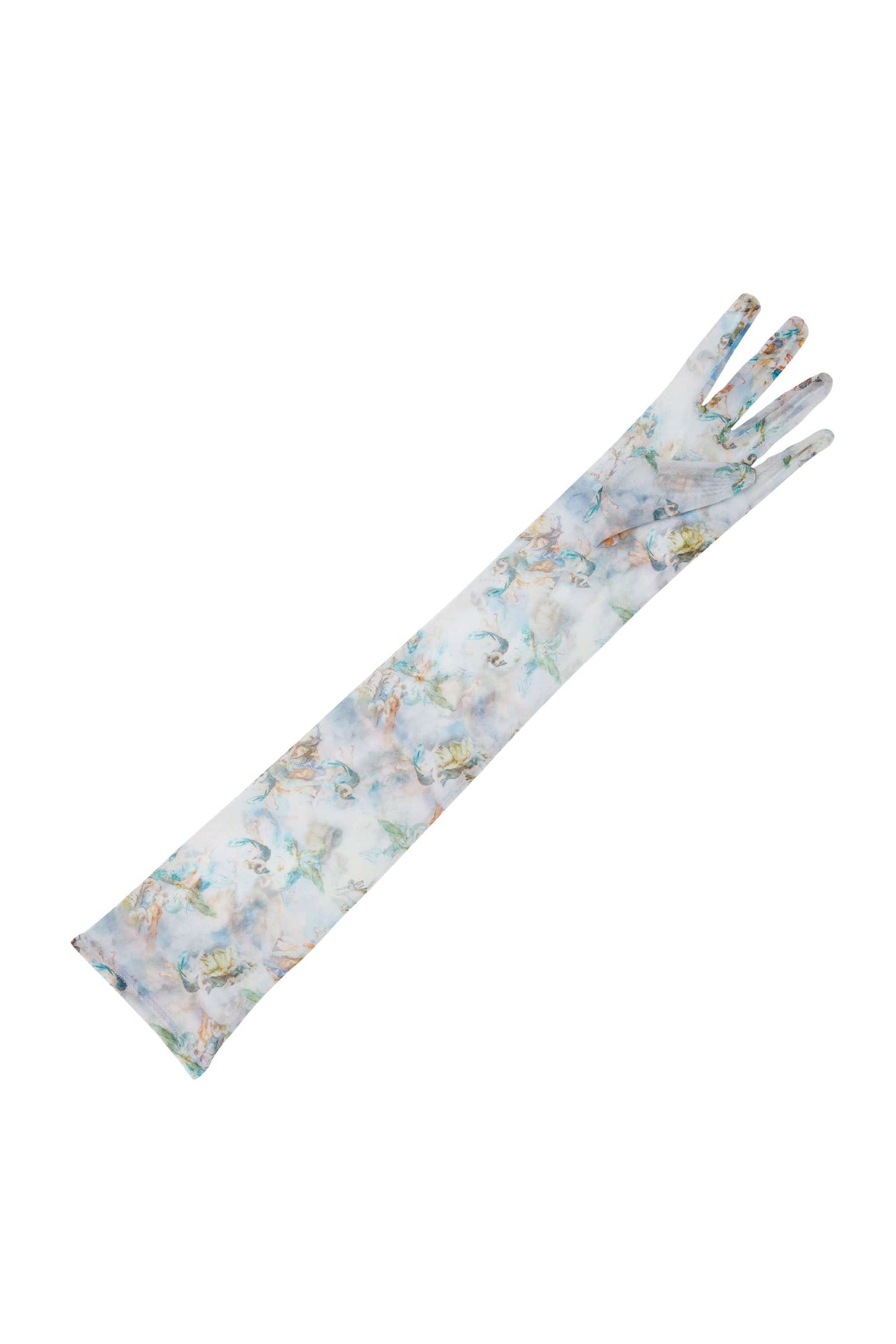 Talia Renaissance Printed Mesh Opera Gloves