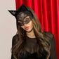 Sexy Lace Cat Mask - Black