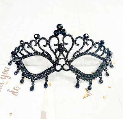 Goth Masquerade Mask - Black