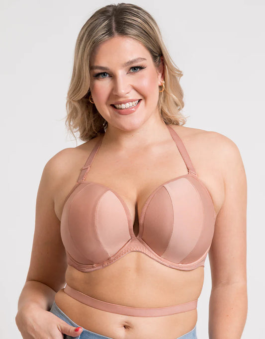 Superhero Multi-way Padded Plunge - Latte