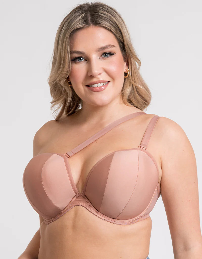 Superhero Multi-way Padded Plunge - Latte