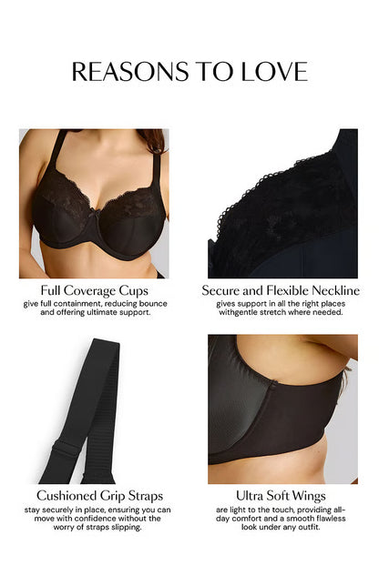 Amara Full Cup Bra - Black