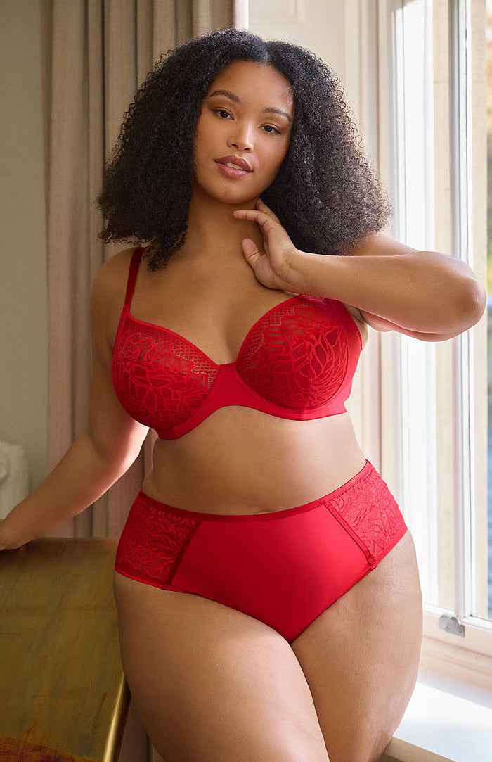 Sophia Plunge Bra - Red