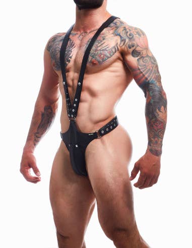 Dungeon Full Body Vegan Leather Harness - Black