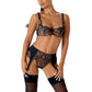 VIP Devotion Balconette Bra - Black