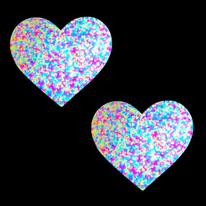 Sprankles Neon Blacklight Glitter I Heart U Nipple Cover Pasties