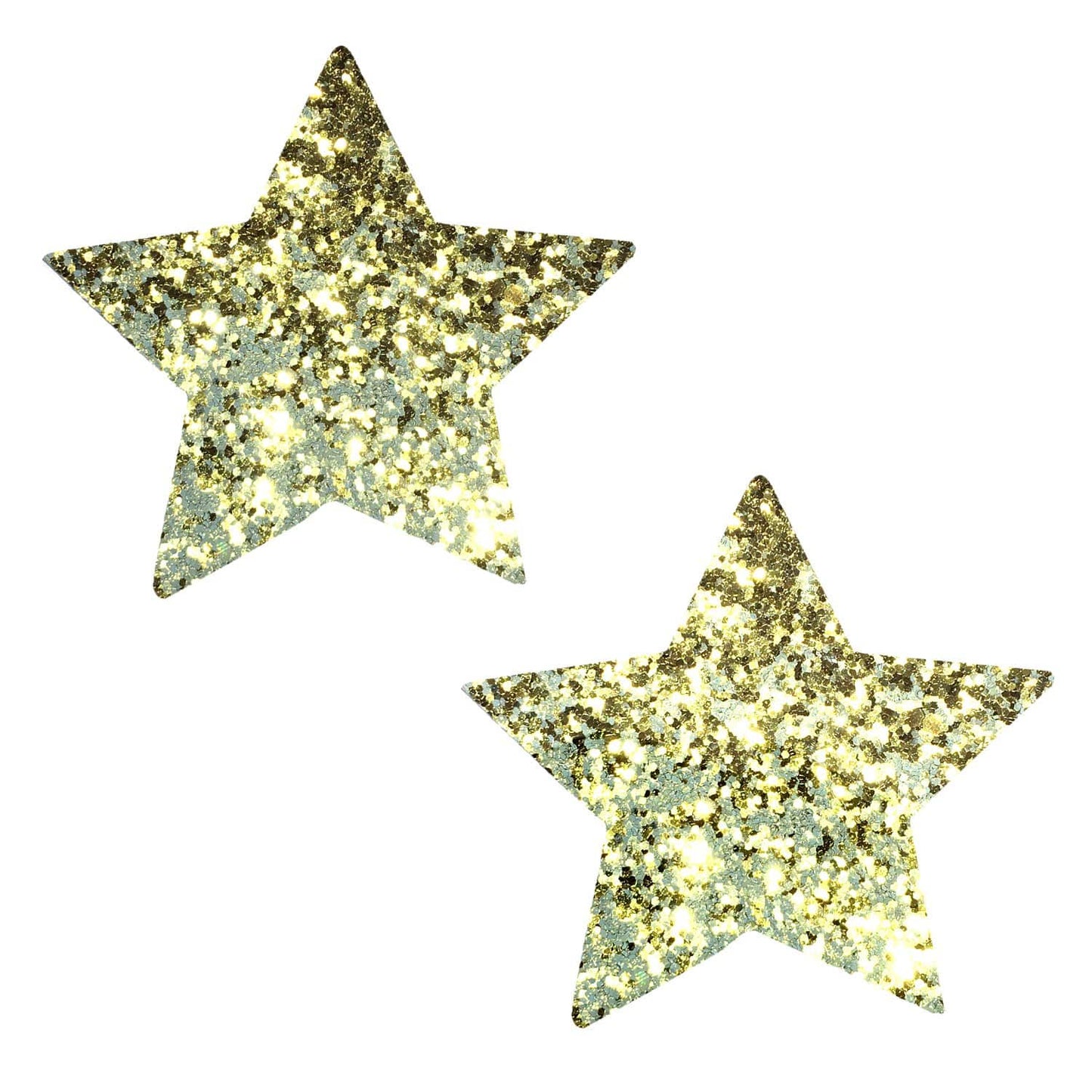 Super Sparkle Gold Glitter Starry Nights Nipple Cover Pasties