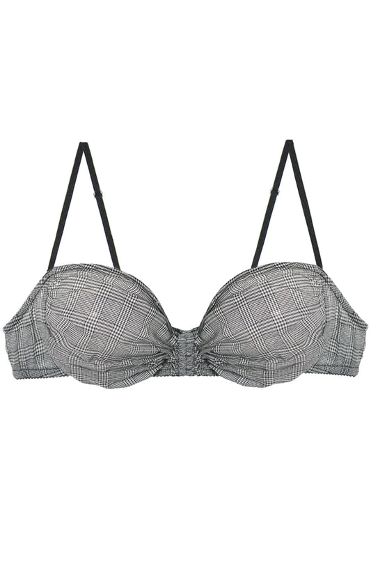 Checkmate Roxy Bralette - Shadow Black