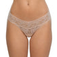Signature Lace Low Rise Thong - Chai