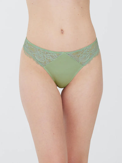 Minx Thong - Forest Green/Dew Drop