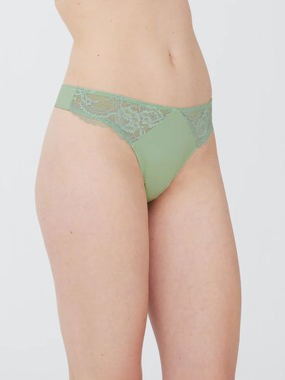 Minx Thong - Forest Green/Dew Drop